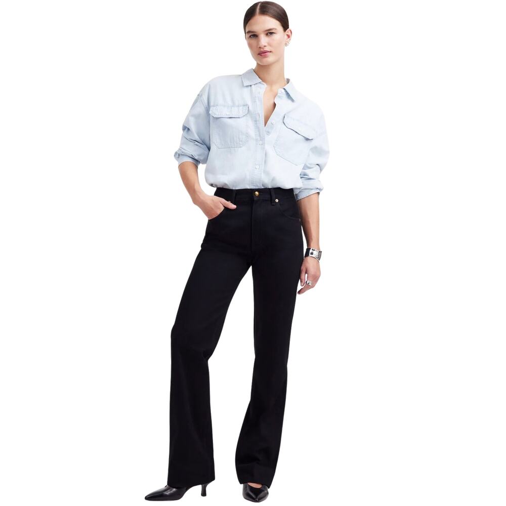 Madewell Alexa Chung Dream Jean NWT Size 28 Outridge Wash Black Bootcut Denim